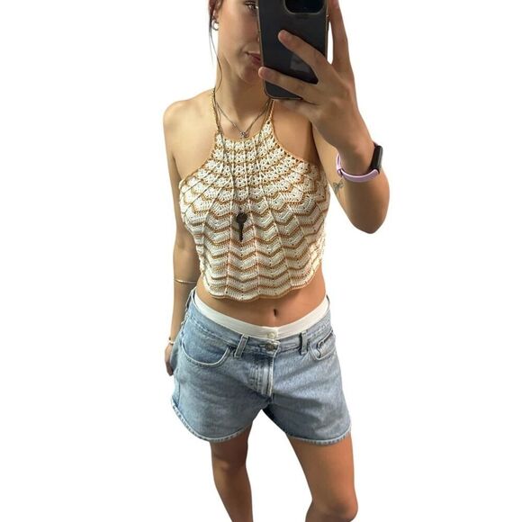 MYBEACHYSIDE Regina Crochet Halter Top - Picture 5 of 5